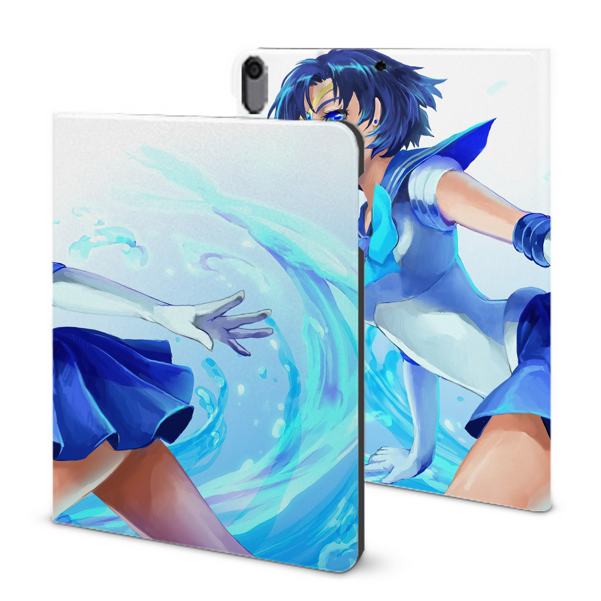 （画像用） 美少女戦士セーラームーン Sailor Moon IPad ケース ブック型 PUレザー TPU 耐衝撃 軽量 薄型 ペン収納なし 全面保護 IPad 各モデル対応